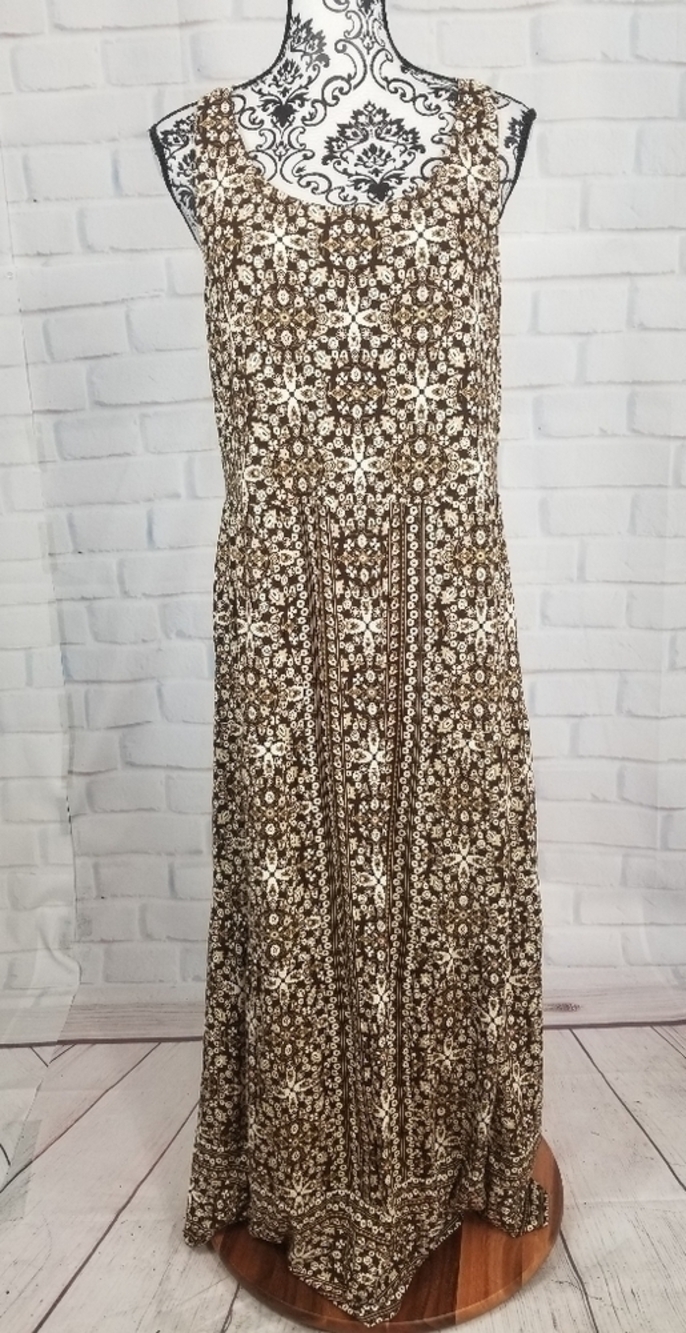 J Jill sz L stretch knit sleeveless floral dress
